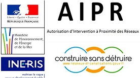 Logo AIPR Ineris – Certification AIPR
